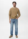 Mango Man Pull-over 100 % Coton Maille Beige - Homme - Xxl -  In Sand