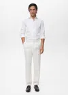 Mango Man Chemise Slim Fit 100 % Coton Blanc - Homme - Xxl -  In White