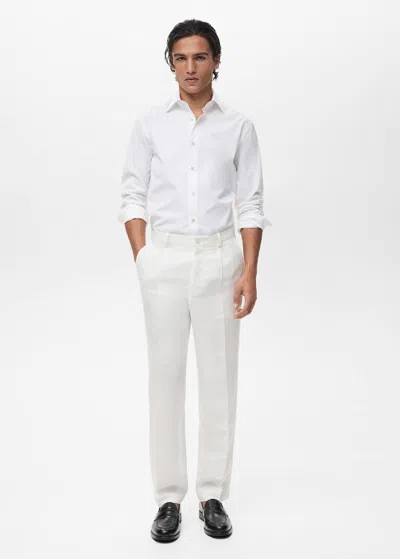 Mango Man Chemise Slim Fit 100 % Coton Blanc - Homme - Xxl -  In White