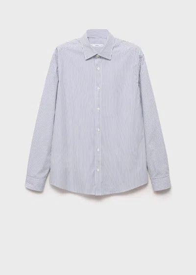 Mango Man Chemise 100 % Coton Rayures Slim-fit Bleu - Homme - Xl -  In Blue