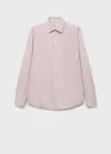 Mango Man 100% Cotton Slim-fit Striped Shirt In Red