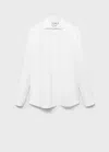 Mango Man 100% Cotton Slim-fit Suit Shirt White