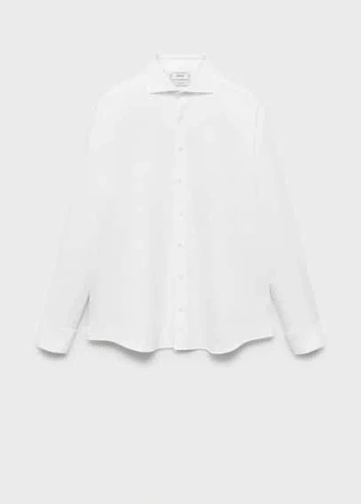 Mango Man Recycled Woollen Coat White