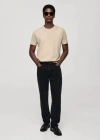 Mango Man T-shirt 100 % Coton Slim-fit Beige - Homme - Xxl -