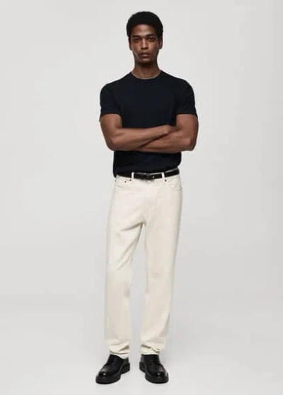 Mango Man T-shirt 100 % Coton Slim-fit Bleu Marine Foncé - Homme - Xxl -  In Dark Navy