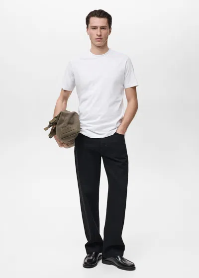 Mango Man 100% Cotton Slim-fit T-shirt White