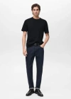 Mango Man Medium Weight Regular Fit T-shirt Black