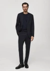 Mango Man Medium Weight Regular Fit T-shirt Dark Navy
