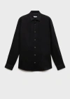 Mango Man Chemise 100 % Lin Noir - Homme - Xl -  In Black