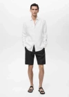 Mango Man Chemise 100 % Lin Blanc - Homme - Xxl -  In White