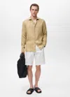 Mango Man Chemise Slim-fit 100 % Lin Beige - Homme - Xl -  In Sand