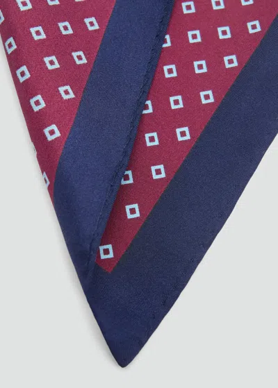 Mango Man 100% Silk Pocket Square Burgundy