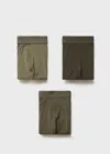 Mango Man 3-pack Combined Briefs Khaki