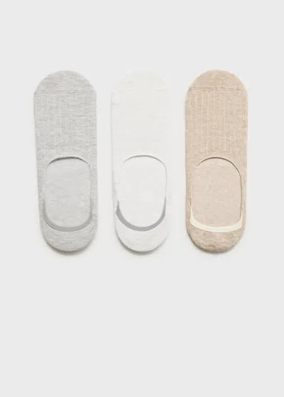Mango Man Chaussettes Écru - Homme - 40-42 -