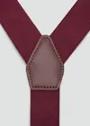 Mango Man Adjustable Elastic Straps With Leather Details Burgundy
