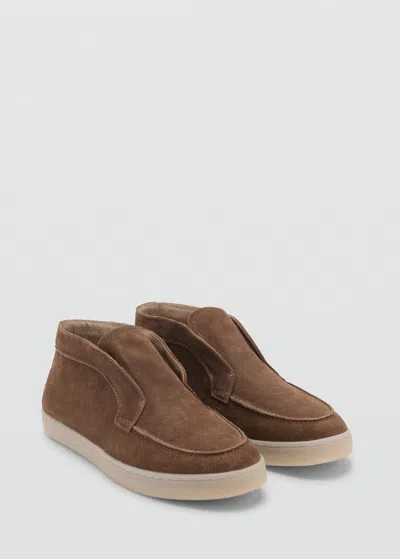 Mango Man Ankle Boots Brown