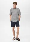 Mango Man Basic Drawstring Swimsuit Dark Navy