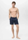 Mango Man Basic Drawstring Swimsuit Dark Navy In Bleu Marine Foncé