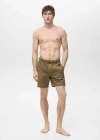 Mango Man Maillot De Bain Essentiel Cordon Kaki - Homme - Xl -
