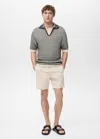 Mango Man Basic Drawstring Swimsuit Sand
