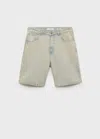 Mango Man Bermuda Bleu Clair Vintage - Homme - 44 -