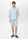 Mango Man Bermuda En Jean Oversize Bleu Clair - Homme - 42 -  In Bleu Clair