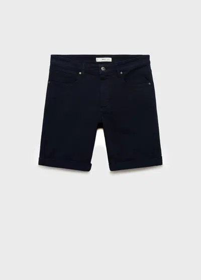 Mango Man Bermuda En Jean Slim Fit Bleu Marine - Homme - 38 -  In Blue