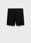 Mango Man Bermuda En Maille Structuré Noir - Homme - Xxl -  In Black