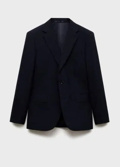 Mango Man Blazer Dark Navy
