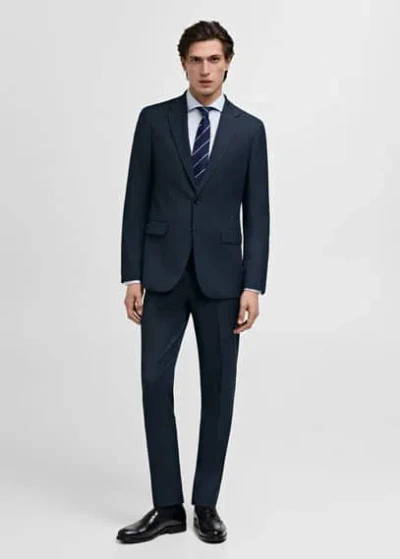 Mango Man Blazer Dark Navy
