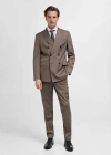Mango Man Blazer Medium Brown In Medium Brown