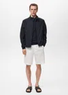 Mango Man 100% Cotton Bomber Jacket Navy
