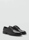 Mango Man Blucher Suit Shoes Black In Black