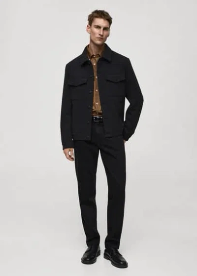 Mango Man Bob Regular-fit Jeans Black Denim