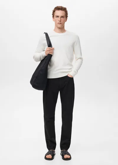 Mango Man Bob Regular-fit Jeans Black Denim