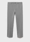 Mango Man Pantalon Bologna Slim-fit Comfort Stretch Gris Chiné Clair - Homme - 48 -  In Gray