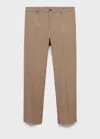 Mango Man Pantalon Bologna Slim-fit Comfort Stretch Gris Vison - Homme - 48 -