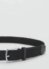 Mango Man Braided Elastic Belt Black