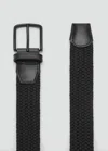 Mango Man Braided Elastic Belt Black