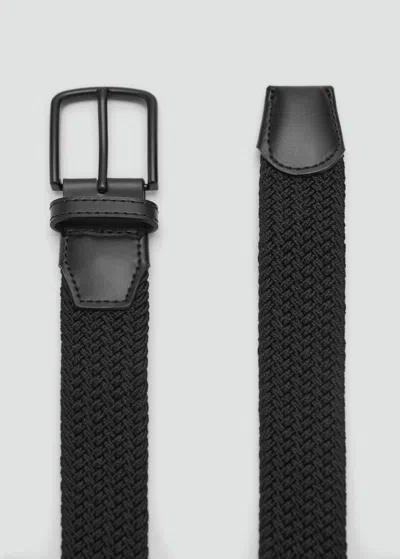 Mango Man Braided Elastic Belt Black