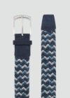 Mango Man Braided Elastic Coloured Belt Dark Navy