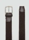Mango Man Braided Elastic Belt Chocolate
