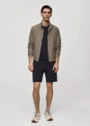 MANGO MAN CHAQUETA BOMBER REPELENTE AL AGUA KHAKI