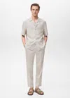 Mango Man Regular-fit 100% Tencel Shirt Ice Grey