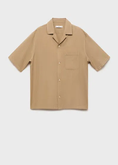 Mango Man Chemise Beige - Homme - Xl -  In Sand