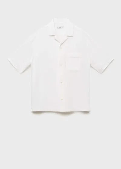 Mango Man Chemise Blanc Cassé - Homme - Xl -