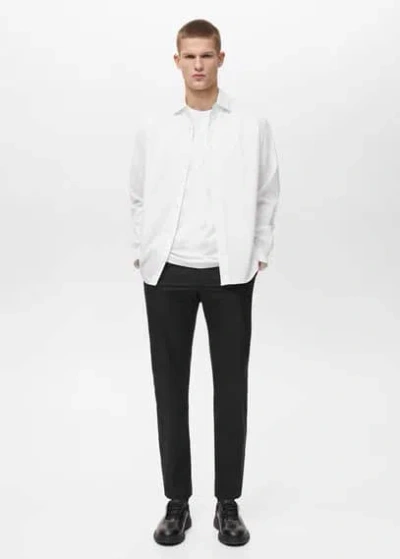 Mango Man Comfort Stretch Shirt Easy Ironing White