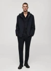 Mango Man Coolmax Combined Leather Shoes Black In Noir