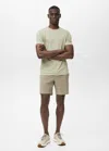 Mango Man Coolmax Slim Fit T-shirt Mint Green In Mint Green