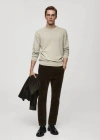 Mango Man Corduroy Slim-fit Trousers Khaki